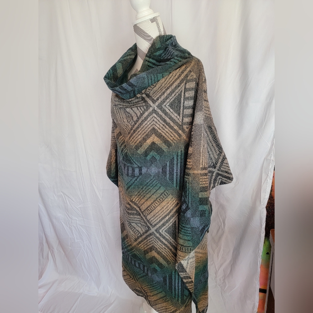 Pendleton Geometric Patterned Jacket In Green And… - image 6